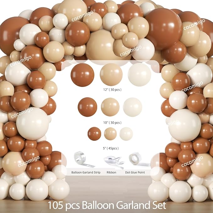 249 Pcs Bearly Wait Baby Shower Decorations, Brown Netural Balloon Arch Kit We Can Barely Wait Banner Plates and Napkin Set with Tablecloth Bear Baby Shower Decorations Brown