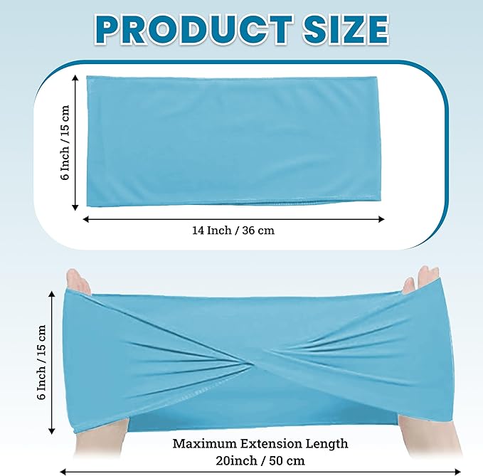 MDS Pack of 250 Spandex Chair Sashes Bows Elastic Stretch Dining Chair Bands Ties Without Slider Buckle Universal fits for Wedding Baby Shower Birthday Party Banquet Event Decoration - Blue