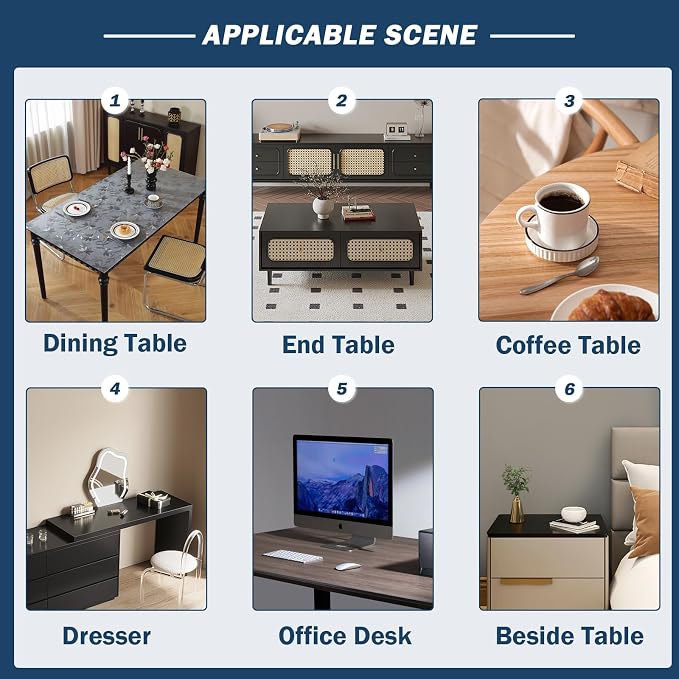OstepDecor Floral Table Protector 24 x 48 Inch, 1.5mm Thick Plastic Table Cover, Waterproof Desk Protector Mat Desk Cover Rectangle Vinyl Tabletop Protector for Home Office Desktop