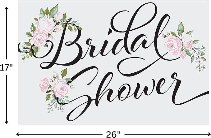 Fun Express 26 inch x 17 inch Weatherproof Bridal Shower Yard Sign - Printed Decorations for Indoor/Outdoor Use - Perfect Bridal Shower Sign - Multicolor