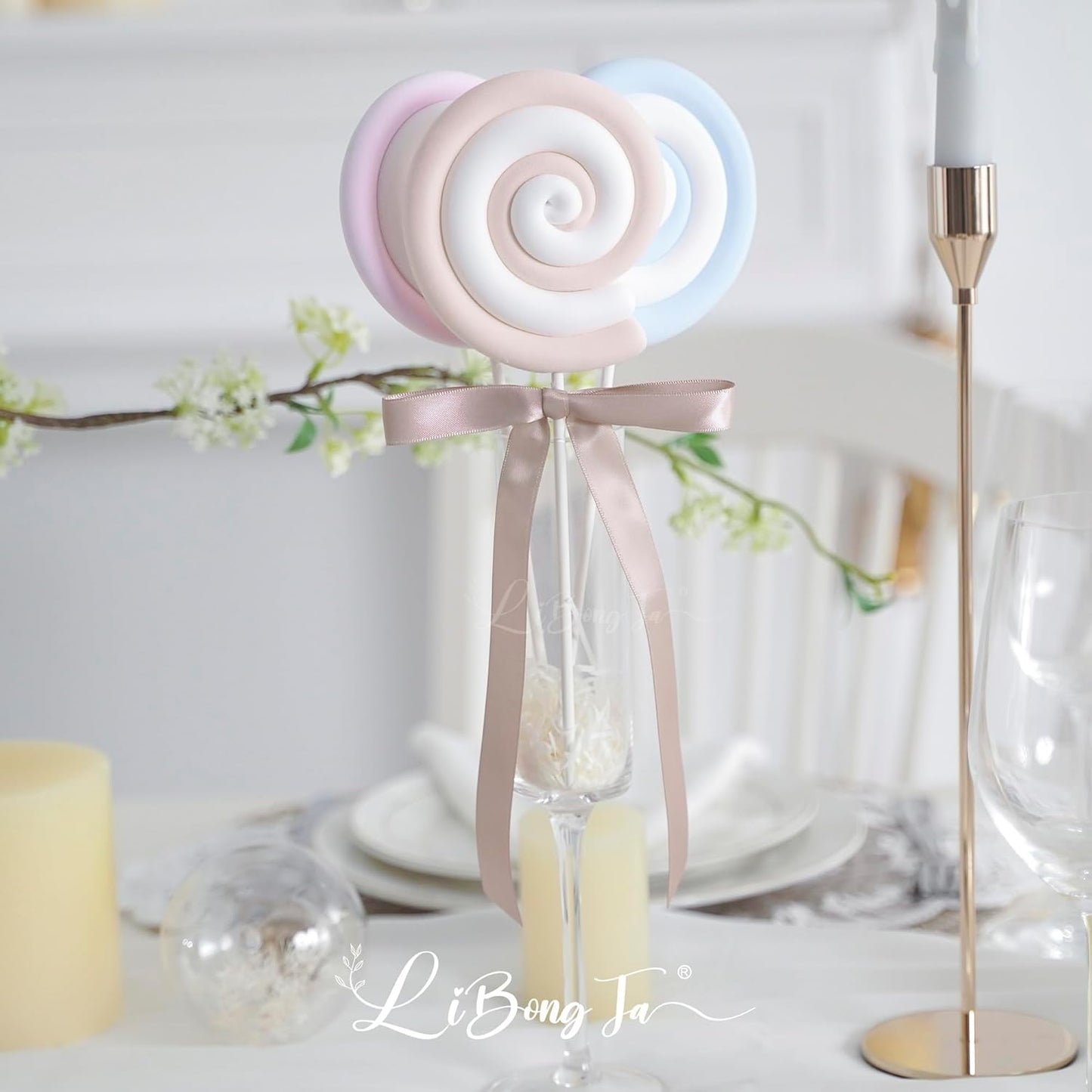 50 PCs Dusty Rose Bow 5 Inch Long Tail Bows for Gift Wrapping, Easter Bow Party Decorations, Twist Tie Bows, Satin Bows for Crafts, Premade Bows for Presents, Treat Bags, Bottles, Cakes