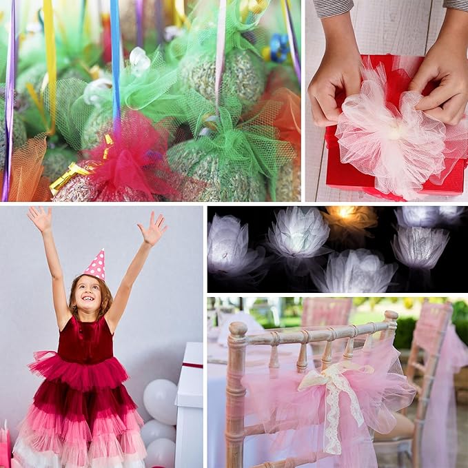 54" by 20 Yards Tulle Fabric Rolls Green Tulle Ribbon Tutu Spool Bolt for DIY Wedding Decoration Baby Shower Tutu Skirt Gift Wrapping Large Matte Tulle, Roll Packaging (Mint)