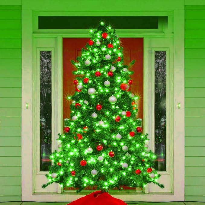 800 LED Green Christmas String Lights, 262 FT Christmas Lights Outdoor Waterproof, Clear Wire 8 Modes Plug in Twinkle Fairy Lights for Indoor Patio Room Tree Party Holiday Decorations