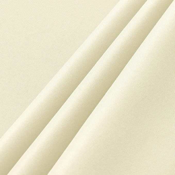 sancua 2 Pack Beige Tablecloth 60 x 120 Inch, Rectangle 8 Feet Table Cloth - Stain and Wrinkle Resistant Washable Polyester Table Cover for Dining Tables, Buffet Parties and Camping