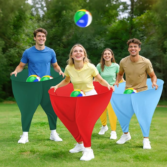 Granny Pants Yard Game Giant Granny Pants Outdoor Game Includes Bouncy Balls & Air Pumps Hilarious Outdoor Games for Adults and Family Backyard Gatherings Beach Games Team-Building Activities