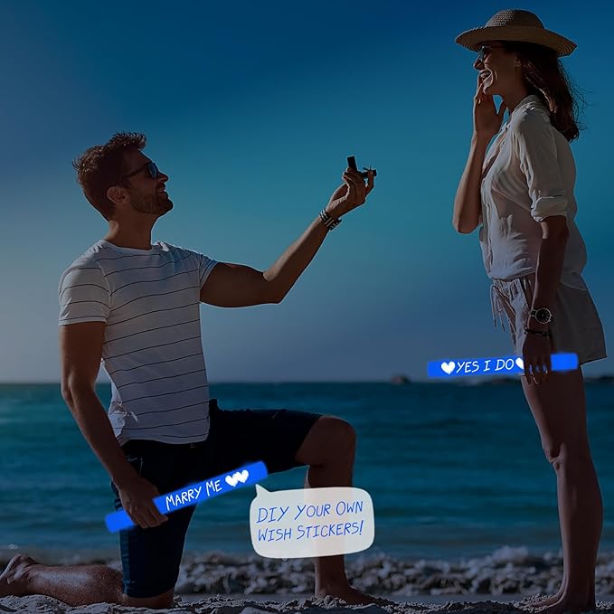 60Pack LED Glow Foam Sticks Bulk,Light Up Glow Sticks with 3 Flashing Modes,Blue Glow Wands Party Pack,Glow In The Dark Party Supplies for Valentines Day,July 4th, Wedding,Birthday,Concert