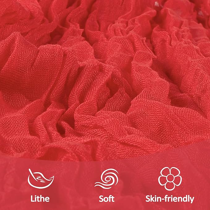 6 Pack Red Table Runner Cheesecloth 10Ft Spring Gauze Cheese Cloth Table Runner 35x120 Inch Boho Sheer Rustic Fabric for Holiday Party Decor Baby Shower Wedding Decorations
