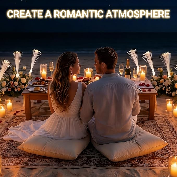 50Pcs White Fiber Optic Wands, Led Cold Sparklers Wedding Send Off Ideas, 3 Flashing Modes Wedding Glow Sticks for Reception, Light up Wands, Fiber Optic Lights for Party Favor