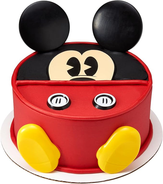DecoSet® Disney Mickey Mouse Cake Topper, 7-Piece Topper Set with Ears, Eyes, Buttons and Shoes, Made of Food-Safe Plastic