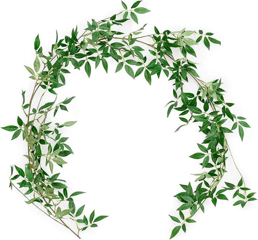 Ling's Moment 5.8ft Rosa Banksiae Artificial Garland, Silk Laurel Leaf Vine for Wedding Arch, Table Centerpiece & Event Decor, Faux Greenery Filler for Elegant Arrangements