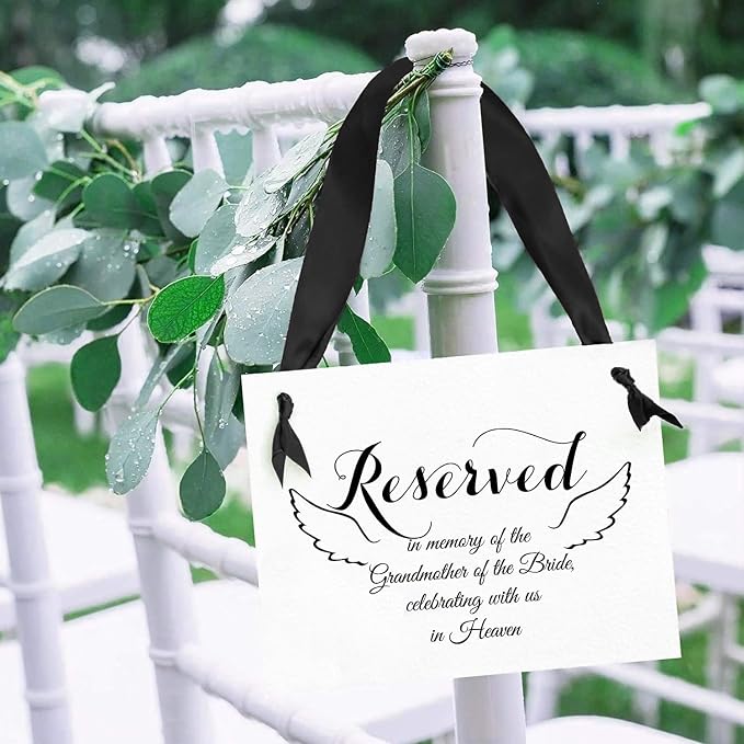 Cherish Every Moment: Personalized Reserved Seating & Memorial Wedding Signs – Heartfelt Ceremony, Reception & Welcome Decor