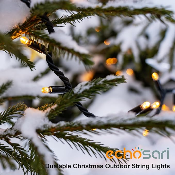 66Ft 200LED Battery Christmas Lights Color Changing String Lights for Home | Green Wire,Remote, Timer, 12 Lighting Modes,Waterproof,Fairy Lights for Bedroom Wreath Wedding Christmas Decor