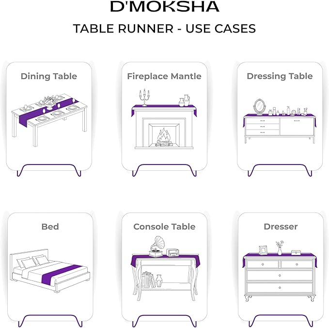 Classic Linen™ by D'Moksha Rust Table Runner 72 Inches Long, 100% Pure Linen, 14 x 72 Inch Table Runner for Dresser, Dining- Mothers Day, Spring, Summer