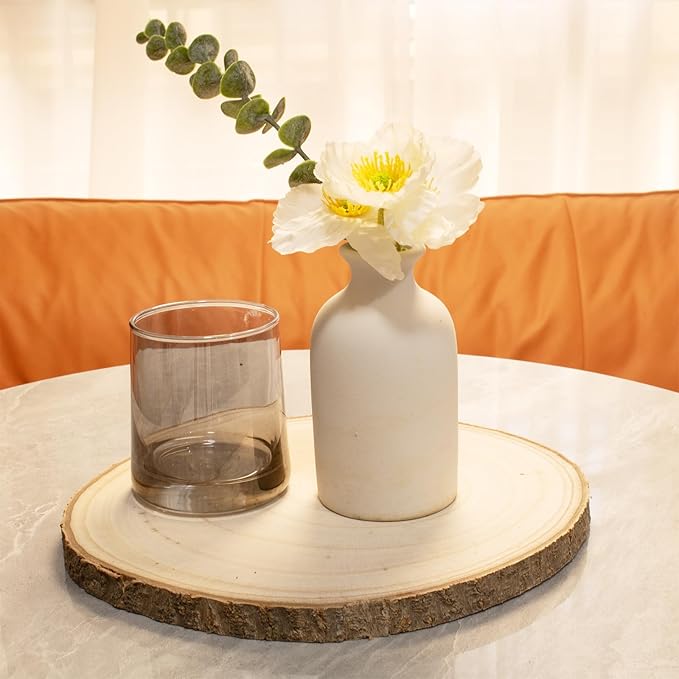 Large Unfinished Wood Slices for Centerpieces 10 Pcs 10-11 inches Natural Wood centerpieces for Tables Table Decor, Rustic Wedding Centerpieces，Wood Rounds for Crafts, and Wooden Christmas Decoration