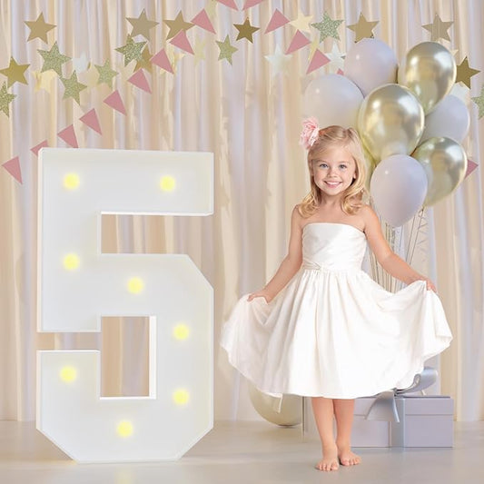 5th Birthday Decorations Marquee Numbers, 2.3FT Large Light up Number 5 for Birthday Decorations, Number 5 Light up Numbers for Party Anniversary Decor Sign