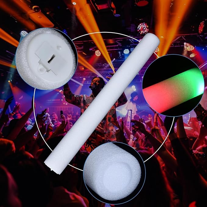 216-Pack Foam Sticks Bulk – Our Premium LED Foam Light Up Sticks Are Perfect as Wedding Glow Sticks for Reception, Parties, and Club Events! Ideal as Light-Up Party Favors, Reception Supplies.