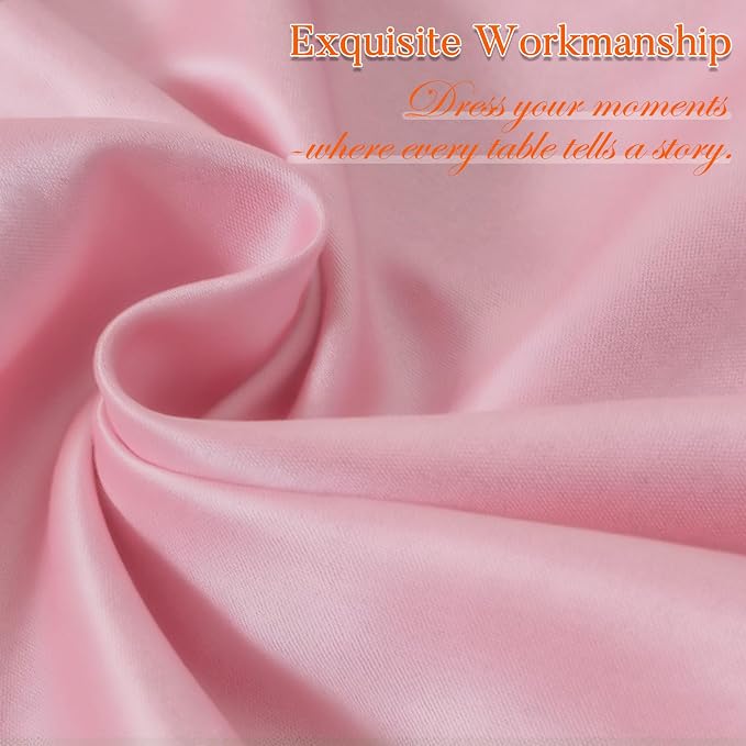 10 Pack Pink Tablecloth 60x102 Inch Pink Table Cloth for 6 Foot Rectangle Tables, Wrinkle Resistant Rectangular Tablecloth Washable Polyester Fabric Table Covers for Party Banquet Wedding Buffet