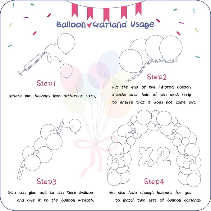 412pcs Hot Pink Balloon Garland Arch Kit 18 12 10 5 Inch Different Sizes Matte Latex Balloons for Valentine's Day Baby Shower Birthday Wedding Princess Theme Party Decoration