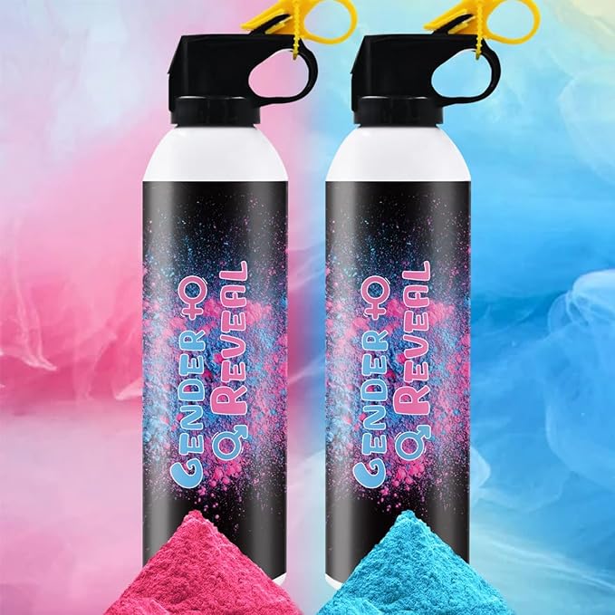 Gender Reveal Fire Extinguisher Blue or Pink Large Gender Reveal Smoke Powder 2Pack Fire Extinguisher Baby Gender Reveal Powder for Gender Reveal Ideas Boy or Girl Powder Smoke for Party Decor