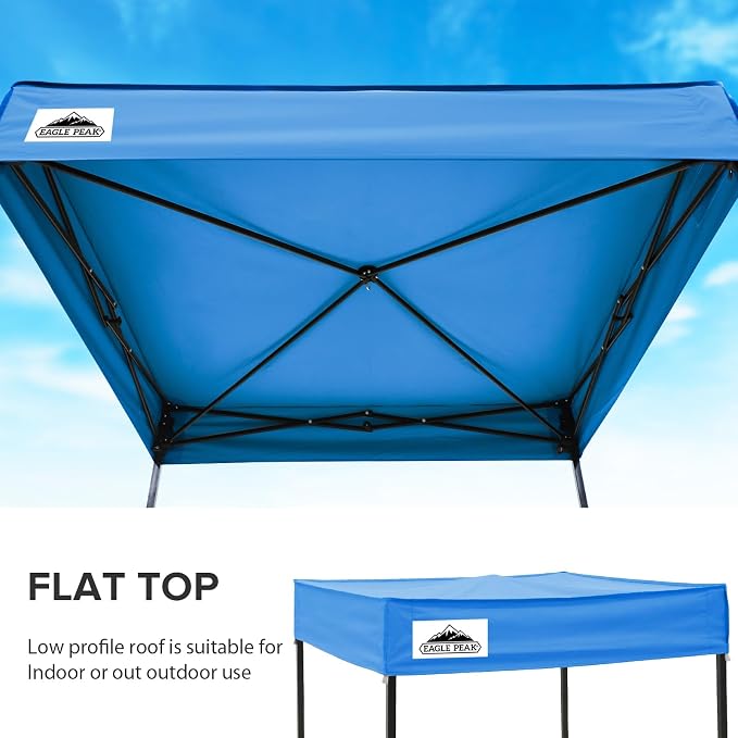 EAGLE PEAK 5x5 Pop Up Changing Tent, Flat Top Changing Room, Light Blue | Portable, Privacy Tent, Pool Cabana, Dressing Room, Shower & Toilet Use, Opaque Fabric, Instant Setup, Photoshoots, Camping