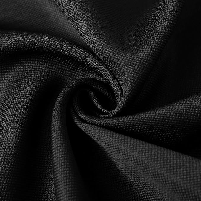 12pcs 90inch Black Round Tablecloth, Polyester Table Cloth, Washable Reusable, Soft & Easy to Iron, Wrinkle Resistant for Wedding, Party, Dining