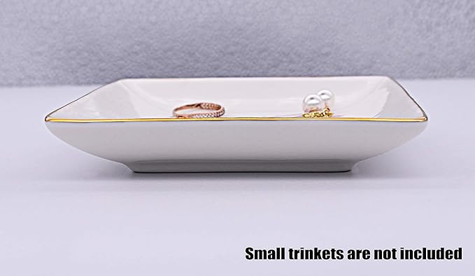 Topthink Future Mrs Gift-Engagement Gifts for Women-Bride to Be-Newly Engaged-Bridal Shower Present-Bachelorette Party Present-Ceramic Jewelry Holder Ring Dish Trinket Tray