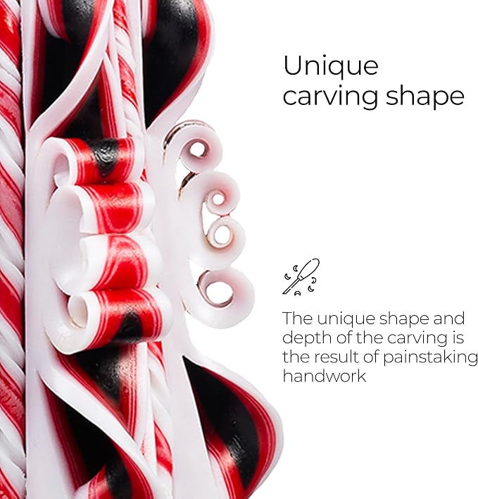 Carved Candles - Handmade Decorative Large Candle – Tall Long Burning Cute Spiral Candle for Women – for Home Decor, Cozy Cottage Core Gift - Christmas Gift for Mom - Eastern Tale