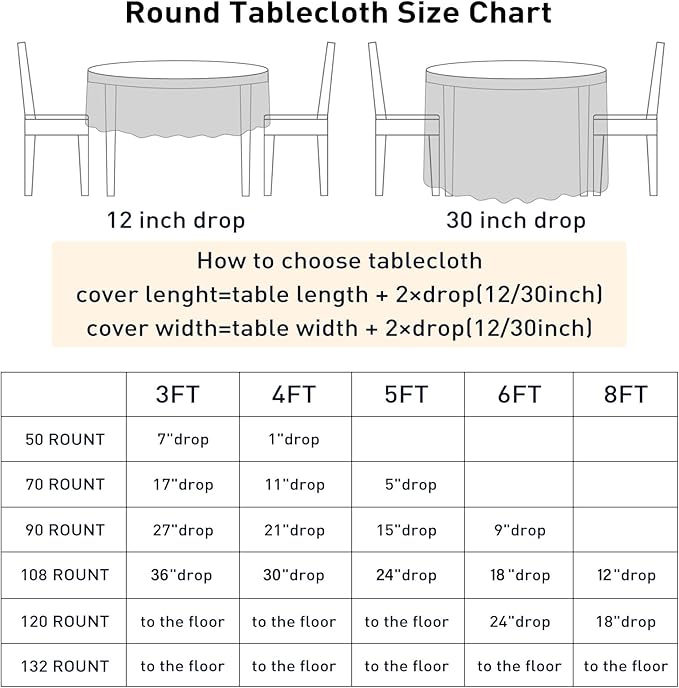 PartyDelight Light Gold Sequin Tablecloth Round 120" Table Linen for Wedding, Banquet, Party
