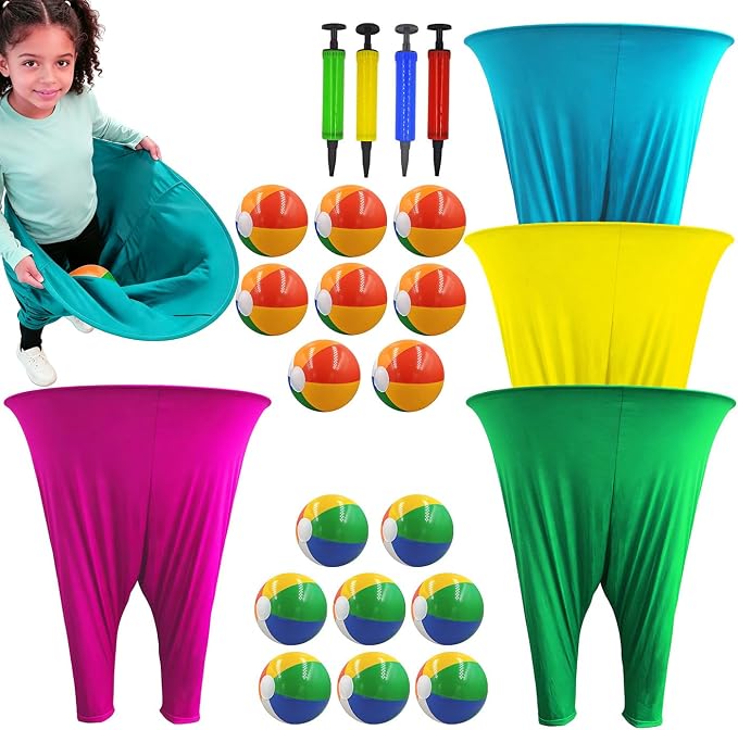 Granny Pants Yard Game Set,Outdoor Party Game Granny Pants Outdoor Game with Bouncy Balls and Air Pump Fun Family Reunion Backyard Games for Groups