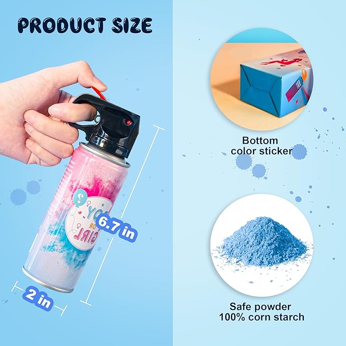 POPUPARTY Gender Reveal Fire Extinguisher Color Blaster, 1 Blue Blaster for Baby Boy Gender Reveal