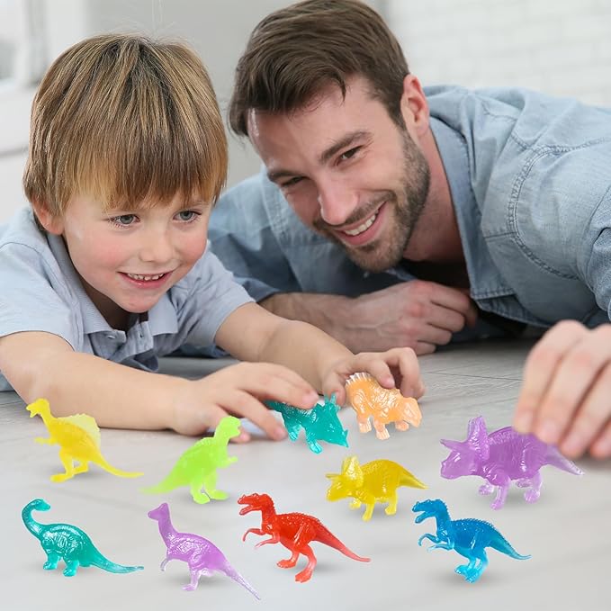 DMIGHT Dinosaur Party Favors, Dinosaur Birthday Party Supplies, Dinosaur Goodie Bags for Kids Birthday, Dino Gifts Bags Fillers Stuffers, Dinosaur Themed Party Toys