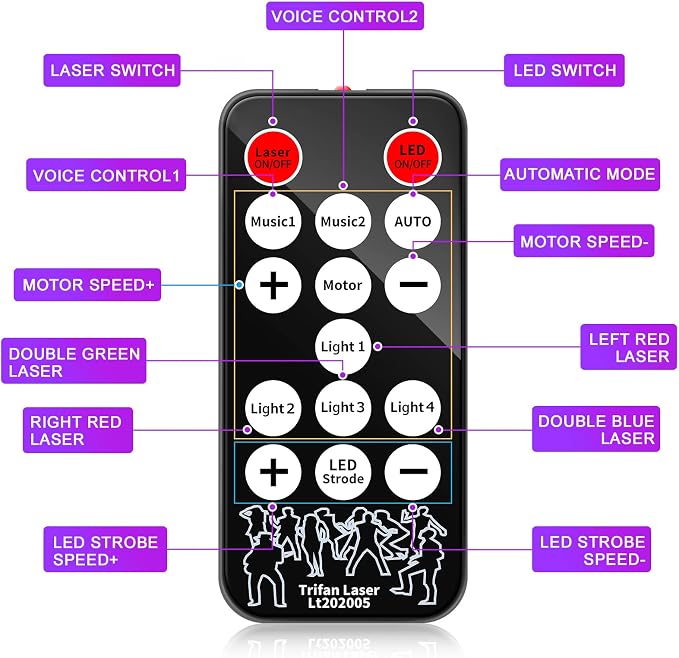 U`King Party Lights DJ Disco Light,9 Lens Stage Lighting Support DMX512 and Sound Activated with Remote Control Laser Lights for Parties Birthday Wedding Karaoke Bar KTV Club Stage Live Show