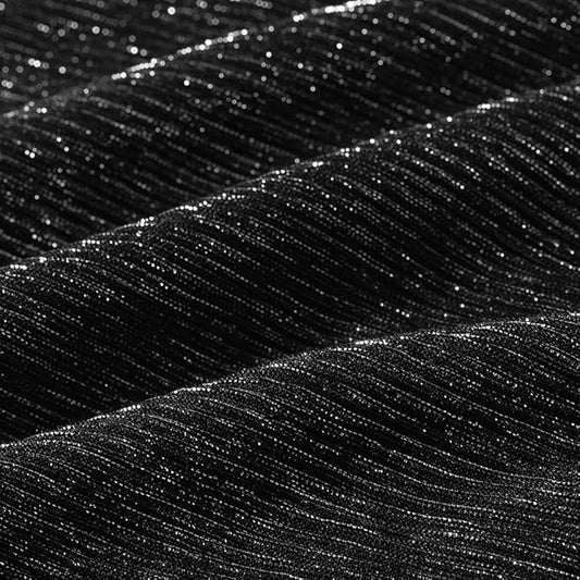 Black Silver Tulle Stretch Fabric 57 Inch Wide Glitter Shiny Sequins Fabric 3 Yards Soft Sparkly Tulle Fabric by The Yard for Party Decoration,Bridal,Wedding,Gift Wrapping,DIY Crafts