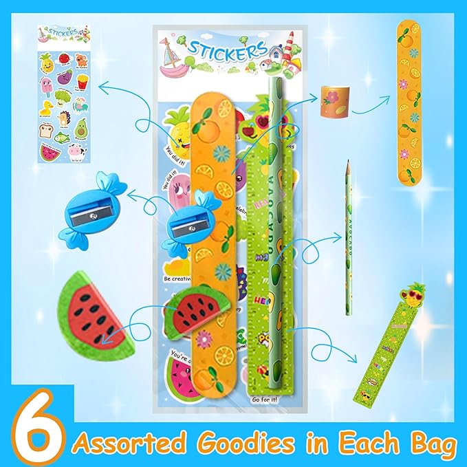 Goodie Bags for Birthday Party, 12 Pack Stationery Return Gifts for Birthday Party – Classroom Gifts for Students Class Gift Rewards Prizes