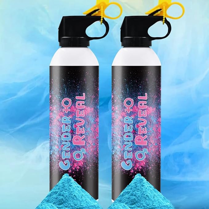 Gender Reveal Fire Extinguisher Blue or Pink Large Gender Reveal Smoke Powder 2Pack Fire Extinguisher Baby Gender Reveal Powder Smoke for Gender Reveal Ideas Boy or Girl Powder for Party Decor