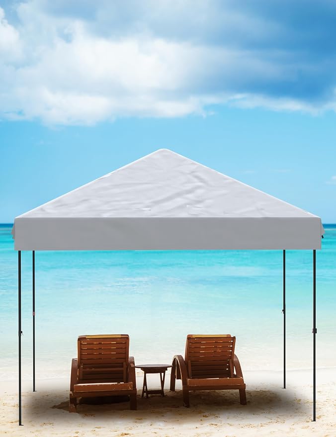 GAOMON 10x10FT Pop Up Canopy, Waterproof & UV Resistant Commercial Instant Craft Fair Canopy Tent Outdoor Events Instant Shelter for Farmer Market, Party, Event, Patio, White