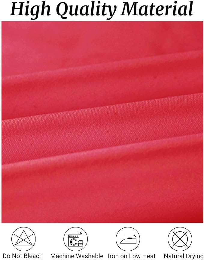 Fokitut 6 Pack Round Tablecloth, 120 Inch, Stain Resistant and Wrinkle Polyester Table Cloth, Fabric Table Cover for Kitchen Dining, Wedding, Party, Holiday Dinner-Red
