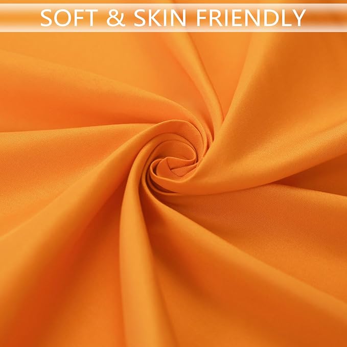 8 Packs Orange Tablecloth 60x126 Inch Rectangular Table Cloths for 8ft Rectangle Table, Wrinkle Resistant Polyester Tablecloth Washable Table Covers for Wedding Party Buffet Dining