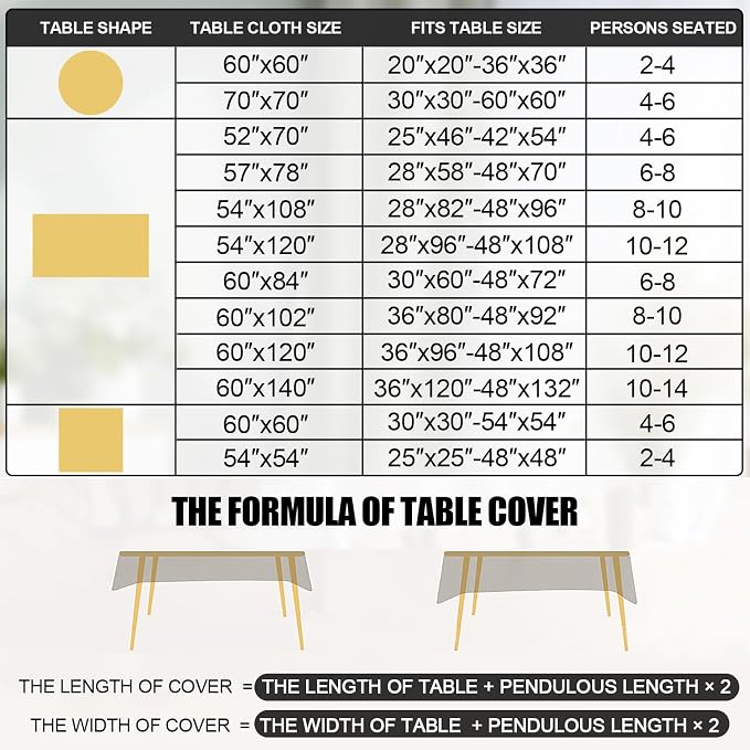 Smiry Rectangle Table Cloth, Waterproof Heavy Duty Vinyl Tablecloths, Wipeable Washable Table Cover for Kitchen and Dining Room (Dark Blue, 60" X 102")