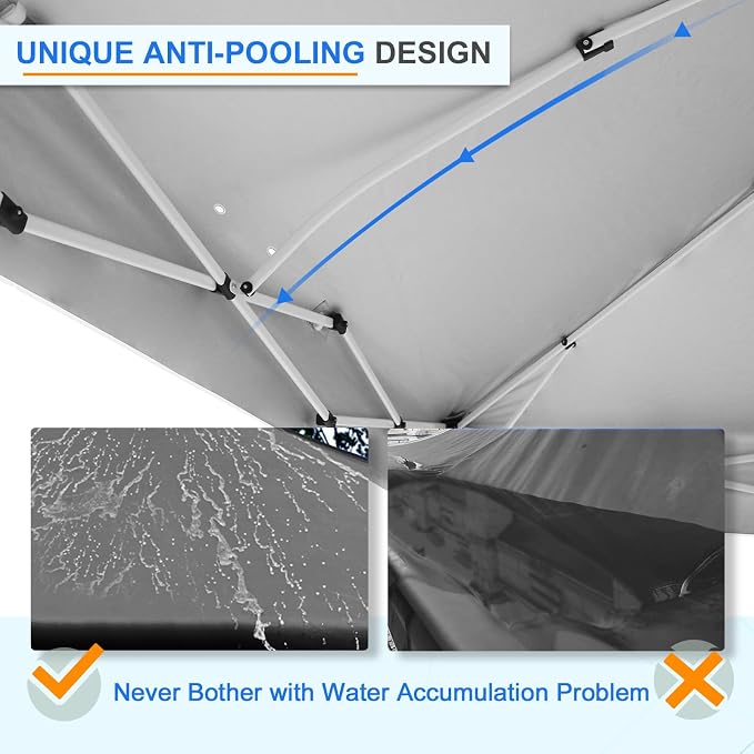 EAGLE PEAK Commercial Canopy 12x12 Pop Up Canopy Tent with 1 Sidewall, Easy Setup Heavy Duty Instant Event Shelter for Vendors & Markets, Outdoor Sun Shade, Black