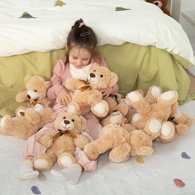 MaoGoLan Bulk Teddy Bear Baby Shower, 48 Packs Small Teddy Bear Stuffed Animals in Bulk,13.5" Small Stuffed Bears Plush for Wedding,Birthday,Christmas, Party Decorations