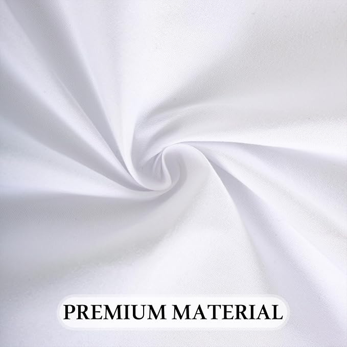 8 Pack White Tablecloth 60 x 126 Inch Rectangular Table Cloth for 8 Foot Rectangle Tables, Wrinkle Resistant Washable Fabric Polyester Table Covers for Wedding Party Banquet Buffet