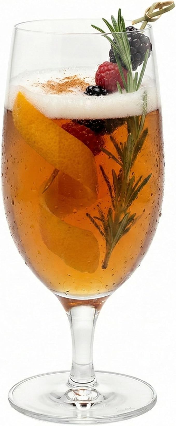 Restaurantware-16 Ounce Iced Tea Glasses, Set Of 12 Crystal Goblet Glasses - Laser-Cut Rim, Fine-Blown Crystal Water Glass, For Weddings, Anniversaries, And Special Events, Dishwashable