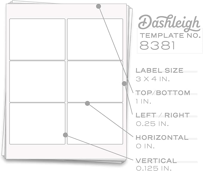 60 Printable Large Beer Bottle White Labels, 4x3 inches, 100% Recycled White