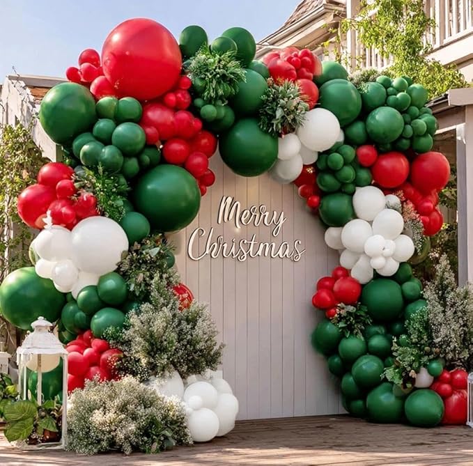 White Balloon Arch Garland Kit Double Stuffed White Balloons Different Sizes Latex for Birthday Baby Shower Wedding Bridal Shower Valentine's Day Engagement Anniversary Party Decorations