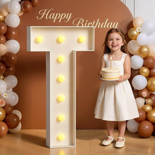 Marquee Letters 3 Feet Tall 3FT Large Light Up Letters T for Wedding Will You Marry Me Sign Happy Birthday Engagement Party Decorations Big Letterboard T