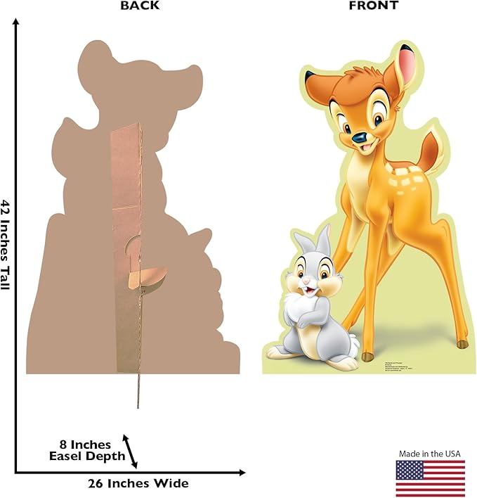 Cardboard People Bambi & Thumper Life Size Cardboard Cutout Standup - Disney's Bambi