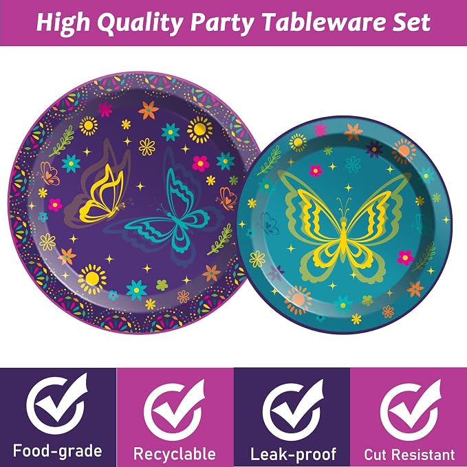 gisgfim 50 Guests Magic Movie Birthday Party Supplies Set Magic Movie Party Decoration Magic Movie Party Tableware Paper Plates Napkins for Boy Girl Birthday 200 PCS