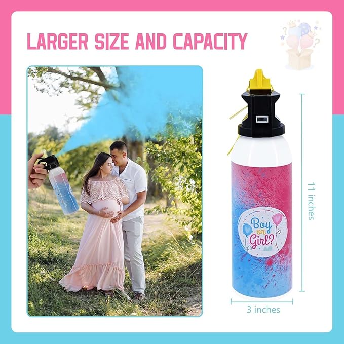 Gender Reveal Fire Extinguisher Color Smoke-Set of 2,Baby Revel Extinguishers Smoke for Boy or Girl Gender Reveal Ideas,Fire Extinguishers Pink or Blue Smoke for Gender Reveal Decorations