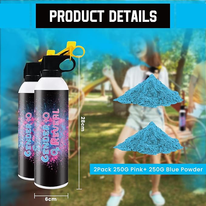 Gender Reveal Fire Extinguisher Blue or Pink Large Gender Reveal Smoke Powder 2Pack Fire Extinguisher Baby Gender Reveal Powder Smoke for Gender Reveal Ideas Boy or Girl Powder for Party Decor